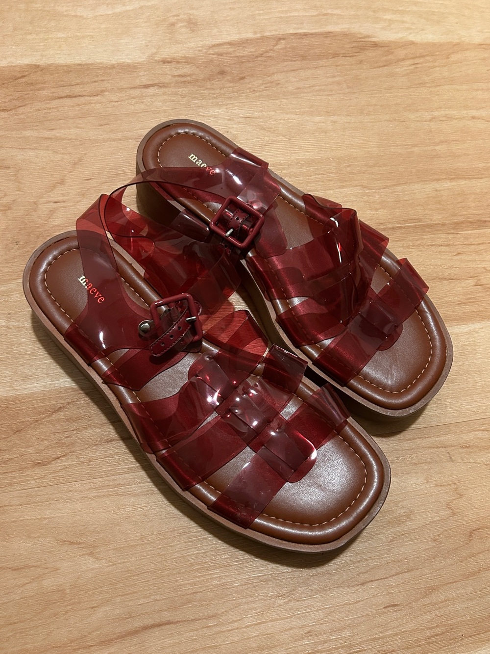 Maeve Red Jelly Slide Sandals